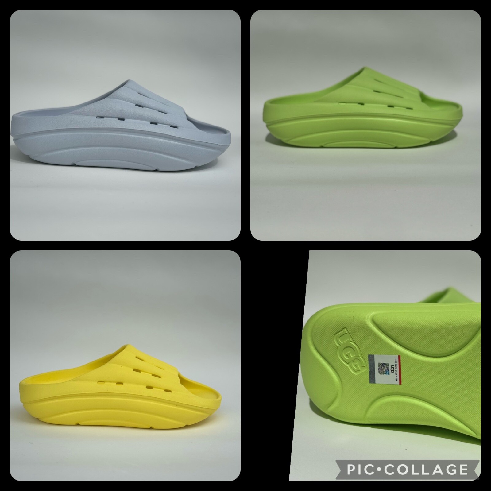 UGG FoamO Slides Slip on Contoured Footbed Logo Sandals in