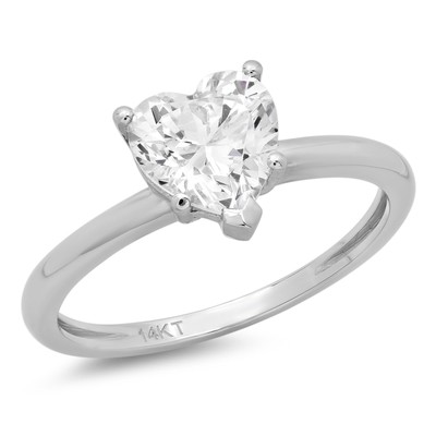 Pre-owned Pucci 1.9ct Heart Anniversary Promise Simulated Engagement Bridal Ring 14k White Gold In D