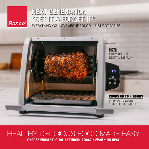 Ronco 6000 Platinum Series Rotisserie Oven, 3 Cooking Functions, Digital