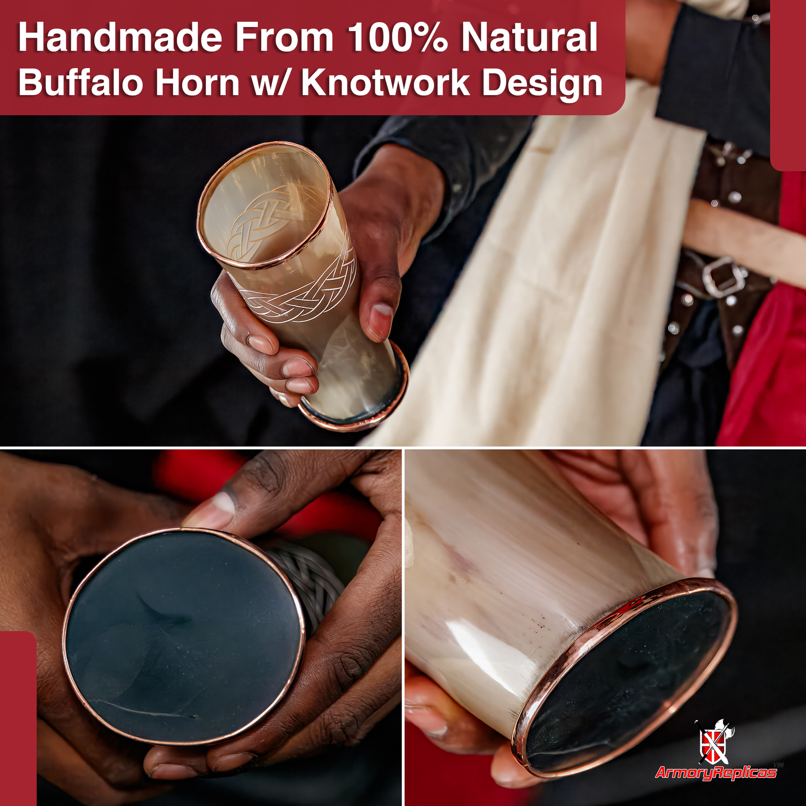 Norse Viking The Hooded Raven Tankard  Ceremonial Drinking Horn Cup / Mug