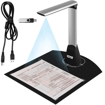 VEVOR Dokumentenkamera Lehrer Buchscanner A4 5 Megapixel Dokumentenscanner