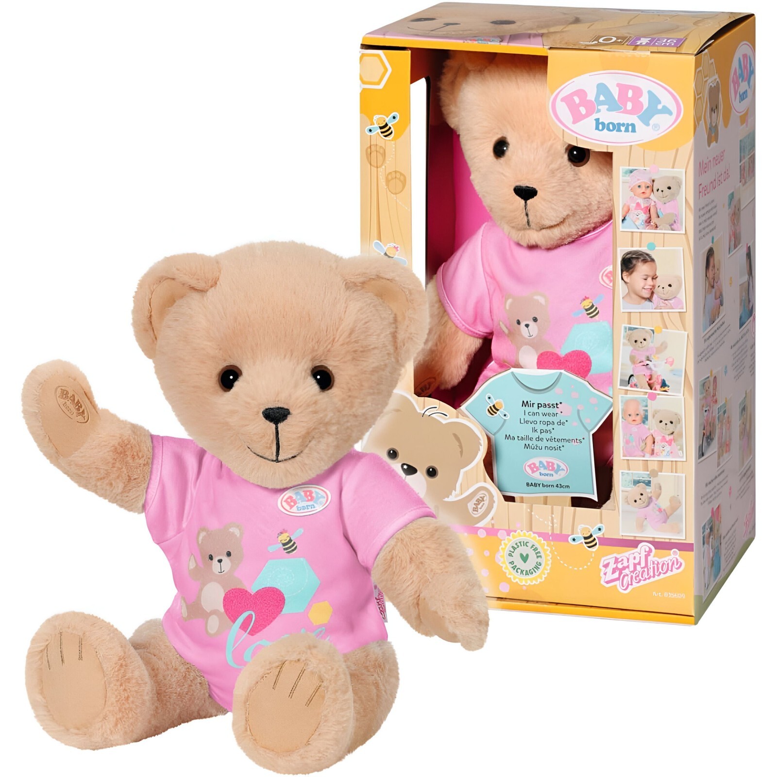 その他 pink baby bear BABY born Teddy Bear Pink 36cm Super soft Bear toy for Boys