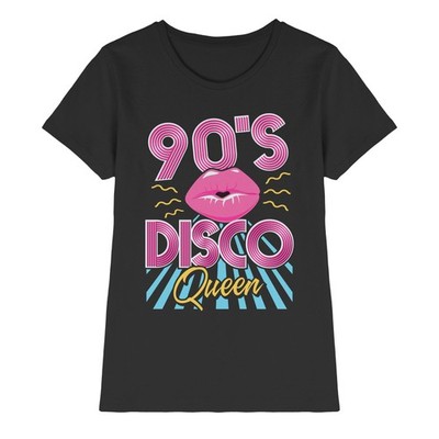 90er Jahre Party Kostüm T-Shirt, 90s Disco Queen Shirt, 90iger Vintage Outfit