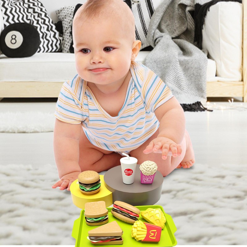 Food Toys for Kids Pretend Play Simulation Fast Food Set for Children Play Gifts