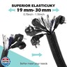 AGPTEK Cable Sleeve Cover, 6.6ft - 1.2 inch Desk Cord Organizer Cable Hider, Home Office Wire Management Computer TV Wire Loom Tubing, Pet Proof Cord Protector, from Cat Dog Chewing, Black
