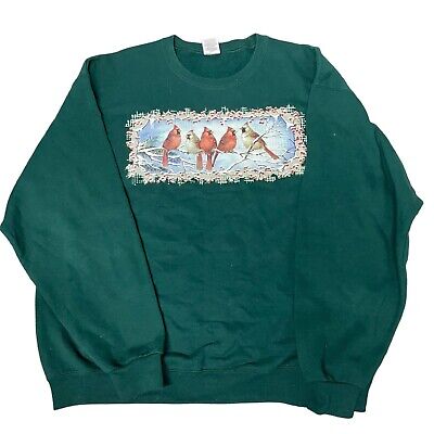 Vintage Jerzees NuBlend Pullover Graphic Green XL Sweater 5153