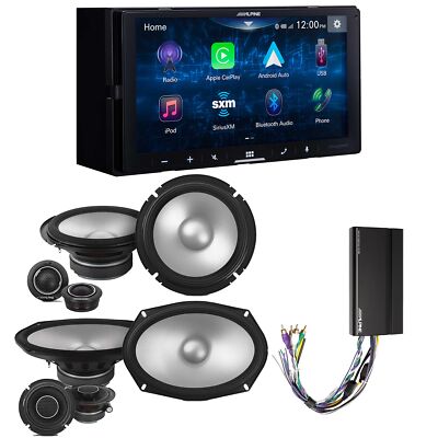 Alpine iLX-W670 Receiver, S2-S65C & S2-S69C Speakers with Power Pack