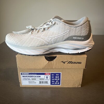 Mizuno Wave Rider 26 SSW Super Wide Grey Women Running Shoes J1GD2277-23  Sz 11