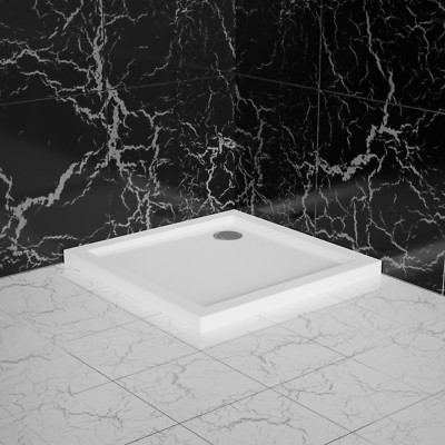 32'' x 32'' Square Shower Base Shower Pan in White w corner drain Space Saving US