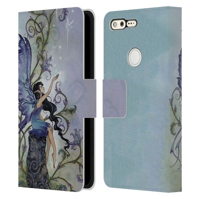 OFFICIAL AMY BROWN PIXIES LEATHER BOOK WALLET CASE COVER FOR GOOGLE PHONES