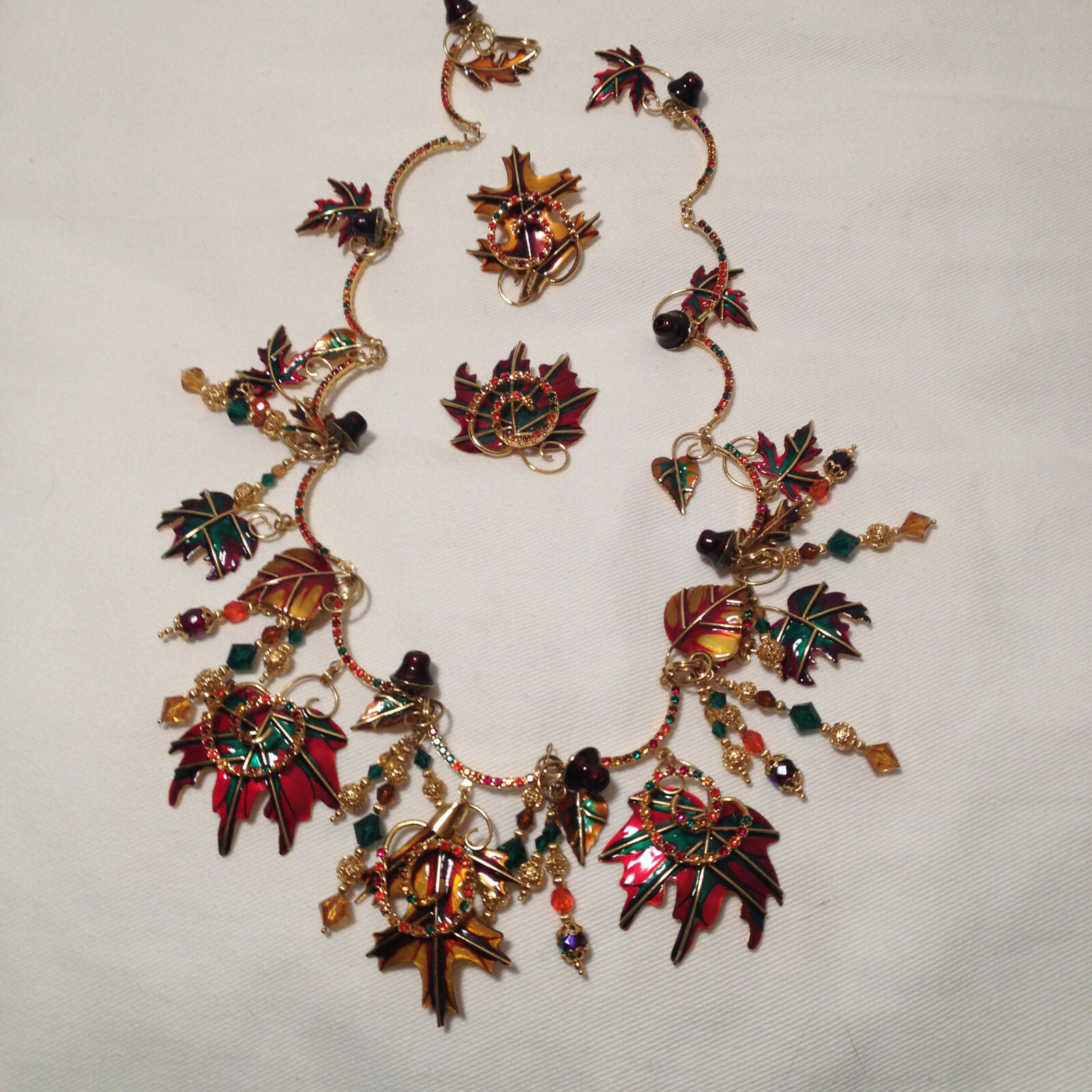  Lunch at The Ritz- Halskette/Collier+Ohrringe-Made in USA / Amerika-Schmuck-TOP