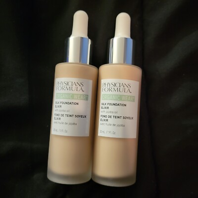 PHYSICIANS FORMULA SILK FOUNDATION ELIXIR W  JOJOBA OIL # 03-LIGHT ~ 2 Pack