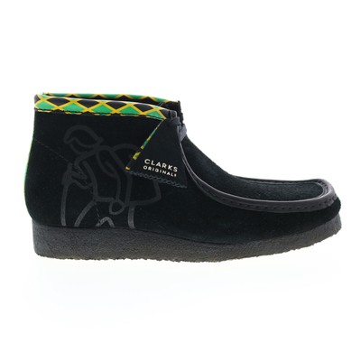

Clarks Jamaica Bee Wallabee 26160552 Мужские черные замшевые ботинки Chukkas на шнуровке 9, Черный, Clarks Jamaica Bee
