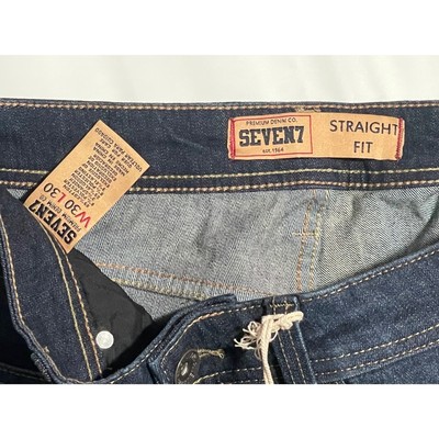 NWT SEVEN7 JEANS Straight Fit 4Way Stretch Super Flexible, Sayville Dk 30W & 36W