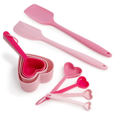 10 Piece Gadget Set, Includes Measuring Cups, Measuring Spoons, and 2 Silicone S
