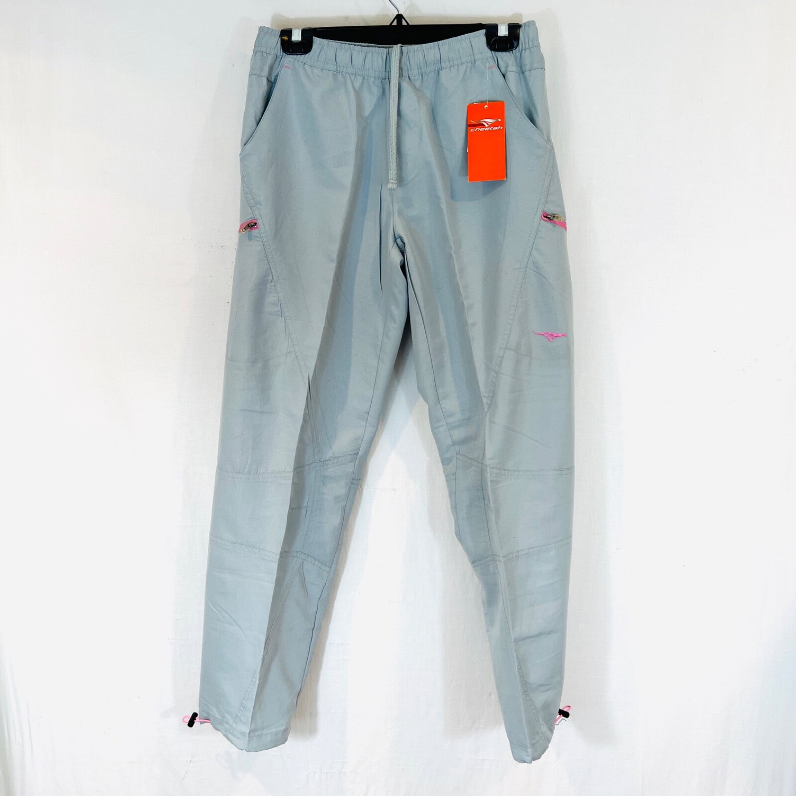 Cheetah Women's Joggers. Sz S 100% Polyester gray. Pockets