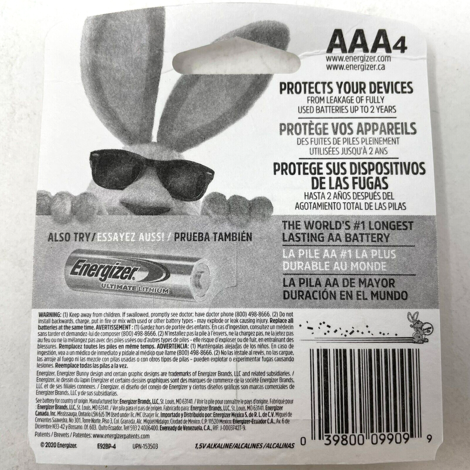 Energizer MAX AAA Batteries, Triple A Alkaline Batteries (4-count, Box of 6)