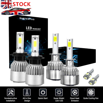 Opel Vectra C H7 100w Super White Xenon HID Low Dip Beam Headlight Bulbs Pair