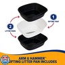 Arm and Hammer Large Sifting Litter Box Scoop Free Cat Litter Tray with Microban, Made in USA