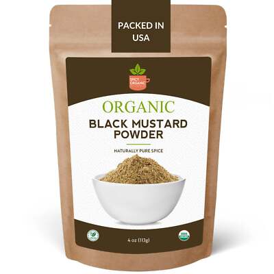 Organic Black Mustard Seed Powder-Rich,Flavor Indian Spice for Cooking Seasoning