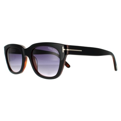 Pre-owned Tom Ford Sunglasses 0237 Snowdon 05b Black & Brown Smoke Gray Gradient