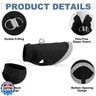 Mihachi Dog Fleece Vest Sweater Zip Up Warm Pullover Step-in Dog Jacket with Dual D-Ring Leash, Winter Cold Weather Reflective Coat Clothes Hoodie for Small Medium Dogs Puppy Cat Boy Girl, Black XS