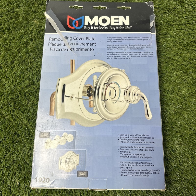 MOEN 5.5 in. Dia Metal Remodeling Cover Plate DIY Convert