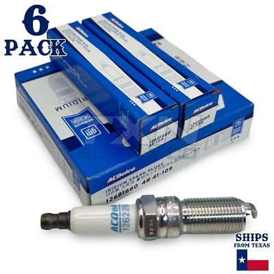 ACDelco 41-109 Iridium Spark Plug - 6 Pack - 12622561 For GMC Chevy Cadillac...