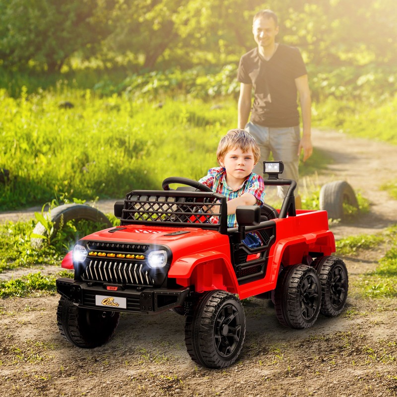 Qaba 12V Kids Electric Car w/ 2WD/4WD Switch, Remote Control