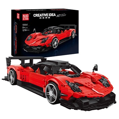 Mould King 10041 Red Supercar Sport Racing Car Model Building Block Toy MOC