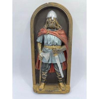 Marcus Replicas Viking Warrior Vintage Wall Plaque Handmade England VGUC
