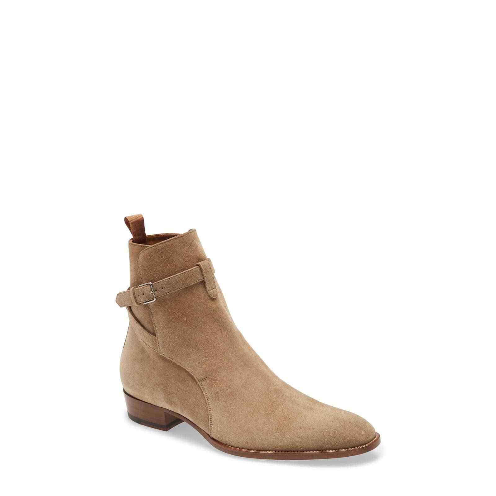 

Мужские ботинки Saint Laurent Wyatt Jodhpur коричневого цвета 41,5 евро США 8,5, Коричневый
