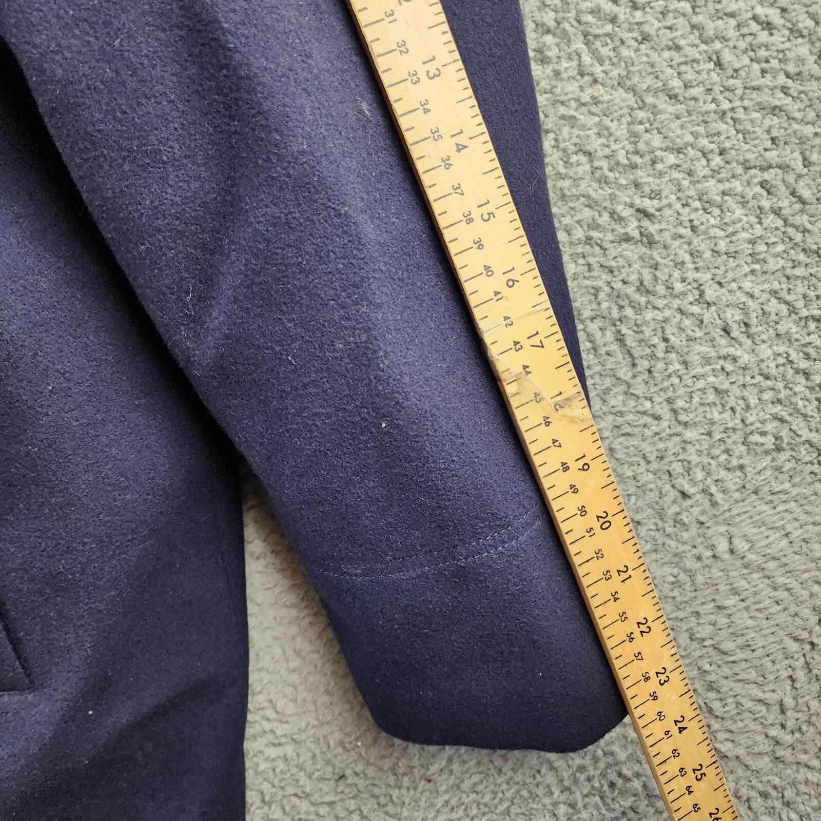 Norwegian Wool Cashmere Wool Blend Down Parka Women's L Navy Snap Front Closure - Picture 12 of 16
