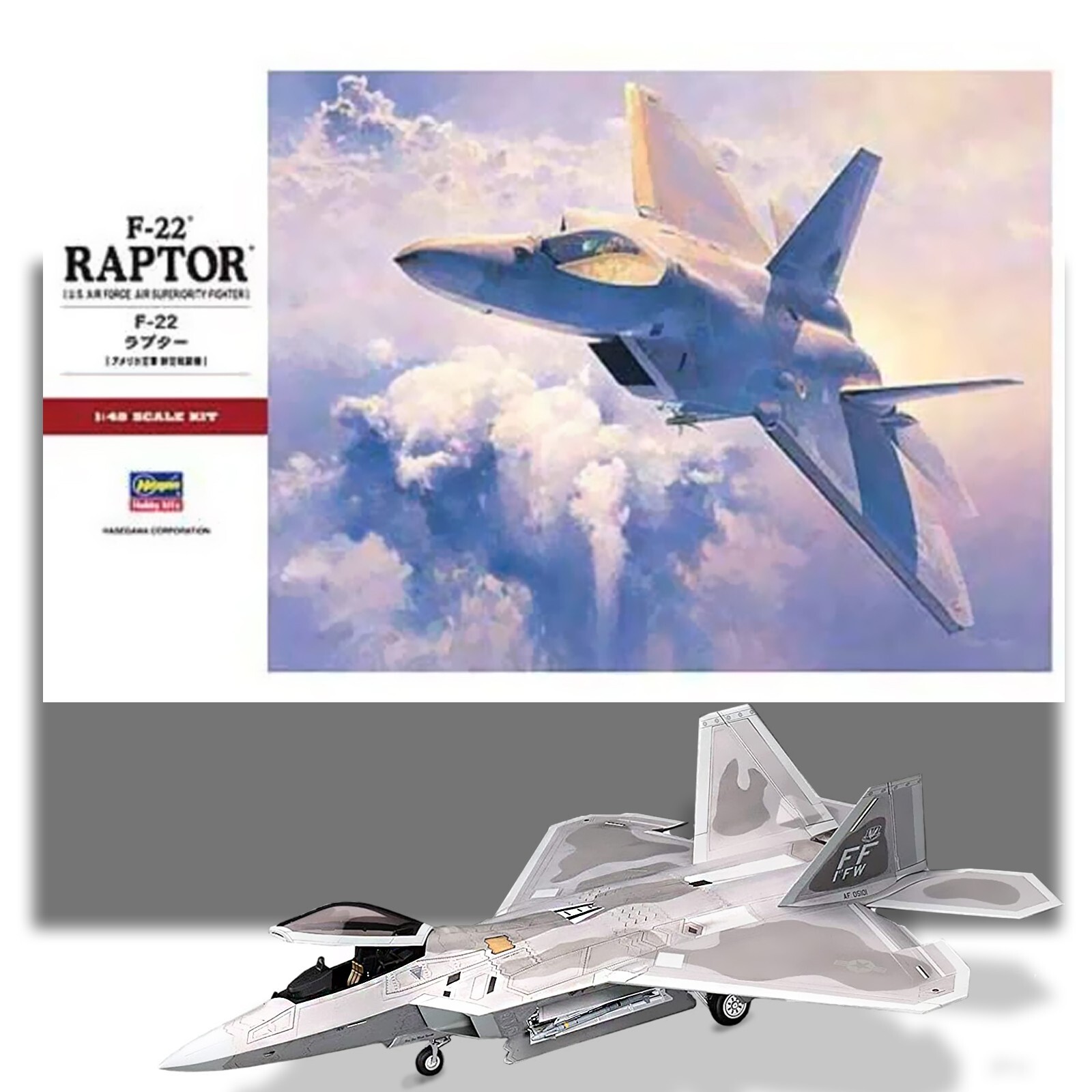 HASEGAWA 1⁄48 F-22 RAPTOR KIT 07245 | eBay