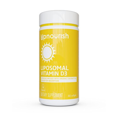 Liposomal Vitamin D3 5000 IU Softgels - 1 Year Supply | Organic Coconut Oil I...