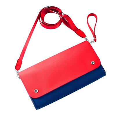 For Nintendo Switch & OLED Model Carrying Case Purse Sleeve Travel Bag Red/Blue