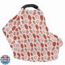 Coldinair Strawberry Pink Car Seat Cover for Babies Girls,Soft Stretchy Nursing Cover,Breathable Infant Carseat Canopy,Shopping Cart/High Chair/Stroller Covers