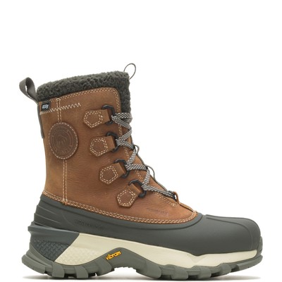 

Wolverine Elite Glacier Surge Arctic Утепленные Зимние Мужские Коричневые Широкие Ботинки, Коричневый, Wolverine Elite Glacier Surge Arctic Waterproof Insulated Winter