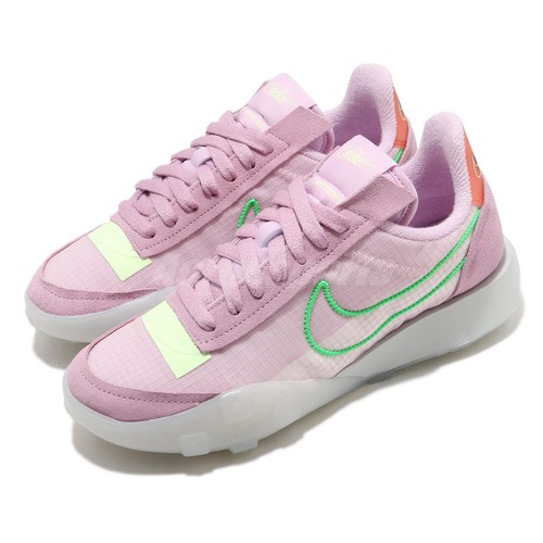 

Женская повседневная обувь Nike Wmns Waffle Racer 2X Light Arctic Pink Green CK6647-601, Розовый, Wmns Waffle Racer 2x