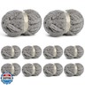 10 Pack of Jumbo Chunky Yarn for Hand Knitting,10# Super Bulky-Fluffy Chenille Yarn, 220 yds/70.5 oz Soft Thick Yarn for Crocheting Chunky Knit Throw Blankets.(Light Grey)
