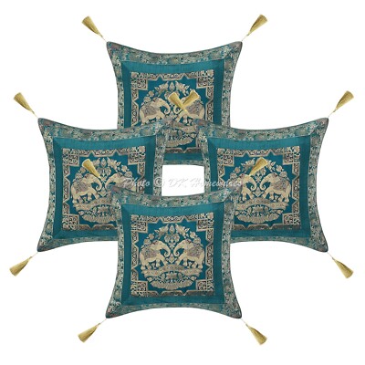 Art Decor Floor Cushion Brocade Jacquard Ethnic Hippie Gypsy Pillow Meditation