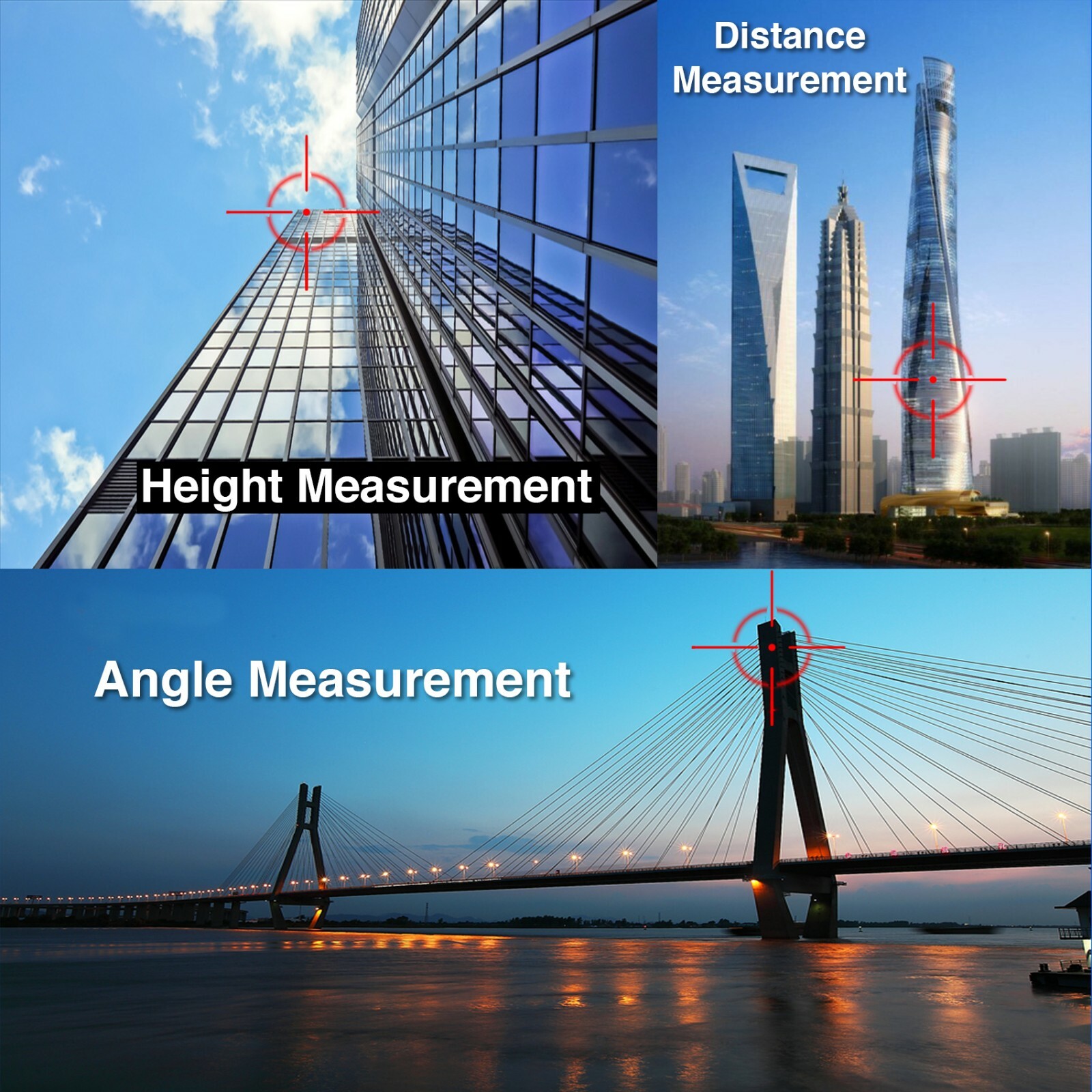 HD Laser Rangefinder up to 4000Yd Viewing Measuring Targeting Distance Measurer 