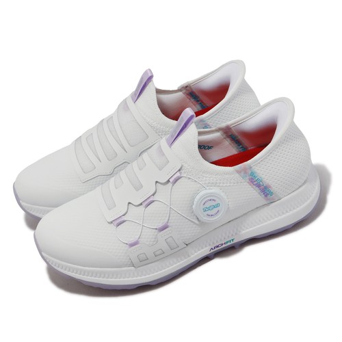 

Туфли для гольфа Skechers Go Golf Elite с 5 слипонами белого лавандового цвета Easy On 123062-WLV, Белый, Go Golf Elite 5-slip-ins