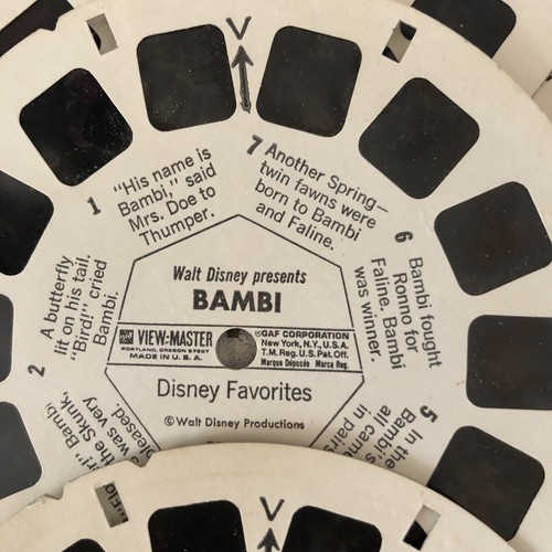 Vintage gaf View Master Picture Reels Walt Disney Bambi Jungle Book