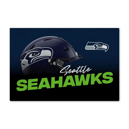 Моющийся коврик для пола Northwest NFL Seattle Seahawks Headspace, 20 x 32