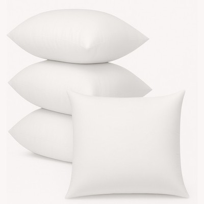 Pack of 4 Throw Pillows Insert Ultra Soft Bed & Couch Sofa Decorative Pillows