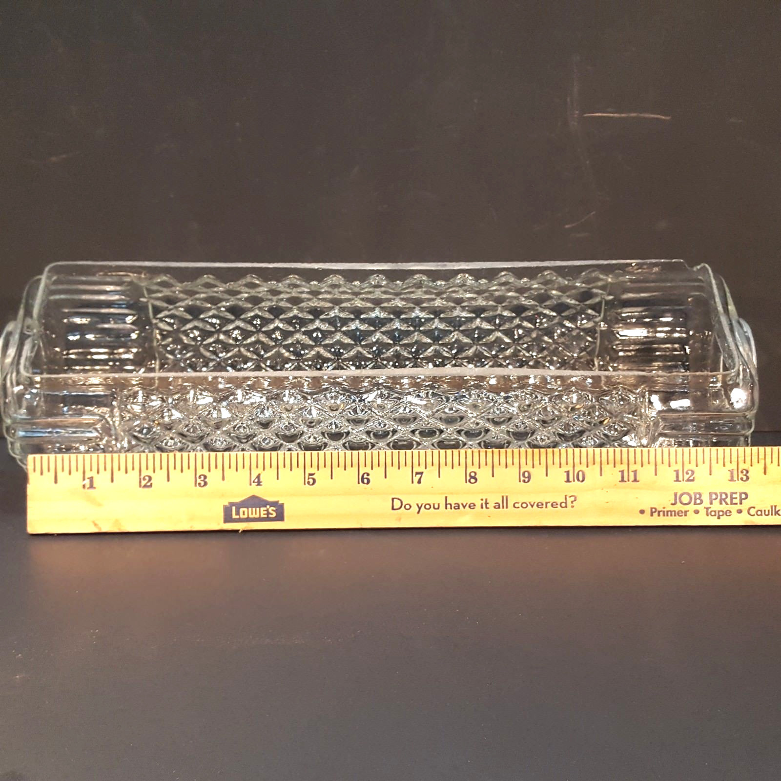 Vintage Diamond Pattern Thick Glass Bathroom Vanity Shade Sconce Light Bar