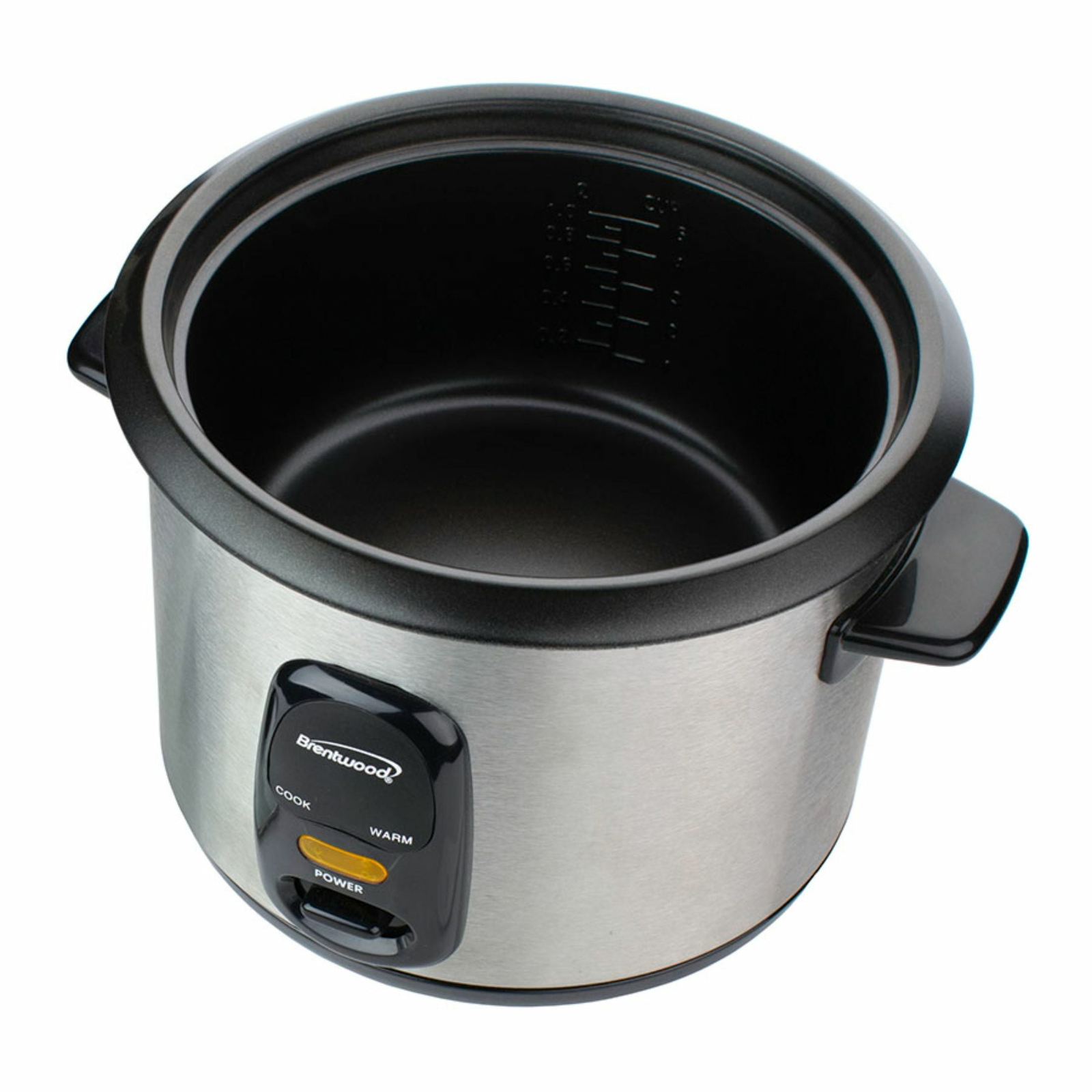 Brentwood 8-Cups Uncooked 16-Cups Cooked Rice Cooker Stainless Steel - Silver