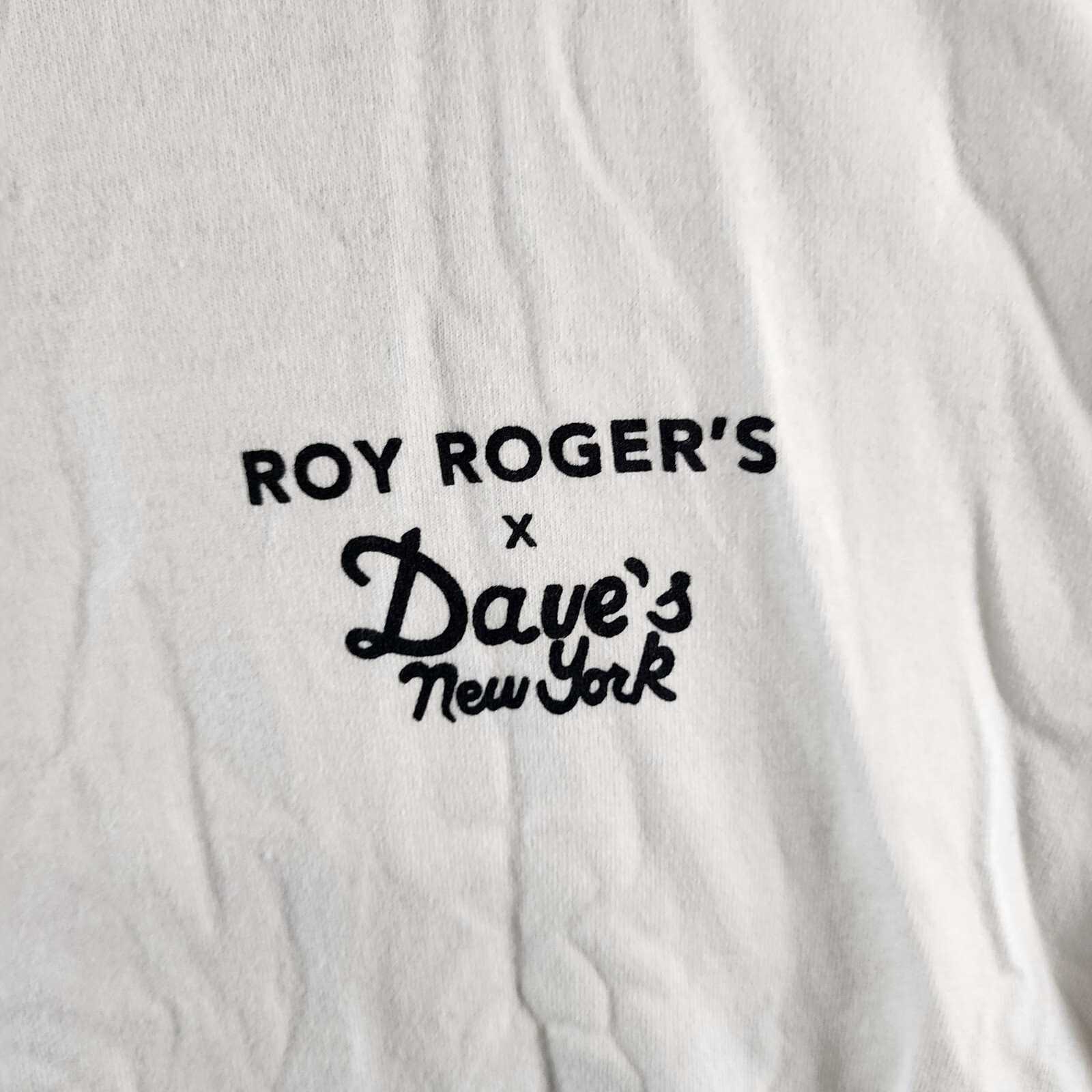 Roy Roger's X Dave's New York Industrial Print Tee Men's M White Crew Neck S/S - Picture 5 of 16