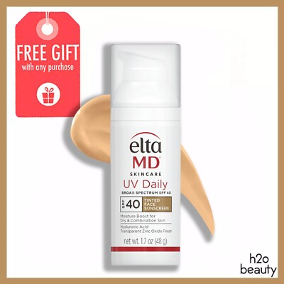 Elta MD Tinted UV Daily Broad Spectrum SPF 40 1.7oz 48g EXP 05/2026 New In Box
